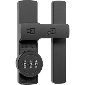 ETEKJOY Flip Latch Lock with Combination 90/180 Degree Sliding/Swinging Door Lock Latch Bolt for Gate Barn Garage Shed Window Cabinet 3-Digit Password Keyless (180 Degree, Black)