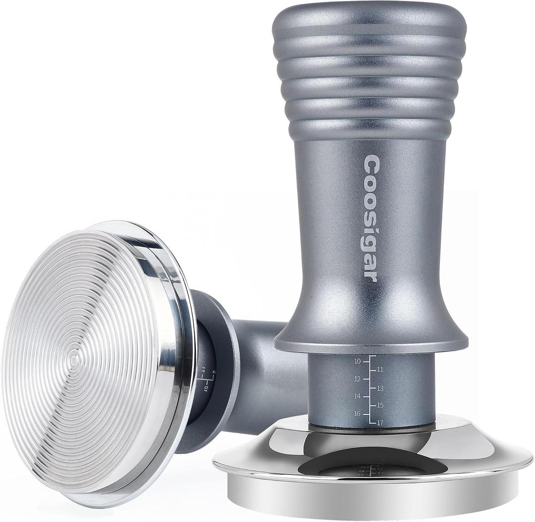 53.3mm Espresso Tamper, Premium Barista Coffee Tamper with Constant 30lb Calibrated Spring Loaded, 100% Stainless Steel Base, Tamper Fits for All 53mm 54mm Portafilters, Espresso Accessories