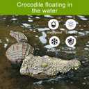 Alligator Pool Float Scary Decor - Gator Scare Away Geese Duck Bird Animal Large Crocodile Statue Floating Pond Decor Outdoor Garden Yard Lake Halloween Swimming Pool Decorations