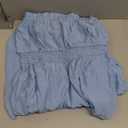 ZESICA Women's Boho Off Shoulder Spring Long Sleeve Dress 2026 High Waist Side Split Sexy Flowy A Line Long Maxi Dresses LightBlue Large