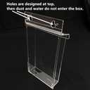 Clear Outdoor Waterproof Brochure Holder with Lid Large Real Estate Sign Holder Flyer Display Wall Mounting Literature Dispenser (2 pack)