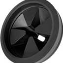 3 1/8 Inch Garbage Disposal Sink Baffle Splash Guard, Quiet Collar, Black Rubber, Perfect Fit for Insinkerator, Moen, Waste King, GE Disposer