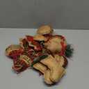 WILLBOND 16 Pcs Rustic Burlap Christmas Tree Ornaments Bulk Farmhouse Country Christmas Decorations Red Buffalo Plaid Stocking Hanging Ornaments for Xmas Holiday Family Office Party Gifts Decor