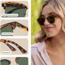 livho Rimless Trendy Polarized Sunglasses Men Women, Retro Sun Glasses for Men Women 2025, Semi Rimless UV Protection Shades (4 Pack)