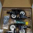 2" Caster Wheels Set of 4 - Heavy Duty Swivel Plate Casters with No Noise Locking, Wheels for Furniture, Cart, Workbench