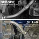 Hypertune 24" Stainless Steel Radiator Flexible Coolant Water Hose Kit W/Cap Clamp Silver
