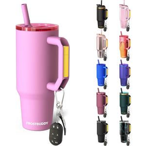 Frost Buddy Thicc Buddy - 40 oz Stainless Steel Vacuum Insulated Tumbler with Lid and Straw for Water - Travel Mug Cupholder Friendly - Gifts for Women Men Him Her