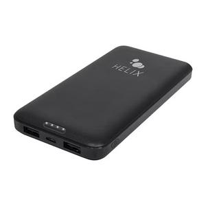 Power Bank 10000 mAh with USB-C and Dual USB-A Ports Black
