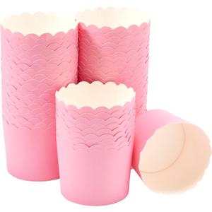 DecoPac Sachet Pink Scalloped Baking Cups, Pack of 50, Perfect For Delicious Cupcakes, Delicate Scalloped Edge, 50 Oven Safe Cupcake Cases,50 Count(Pack of 1)