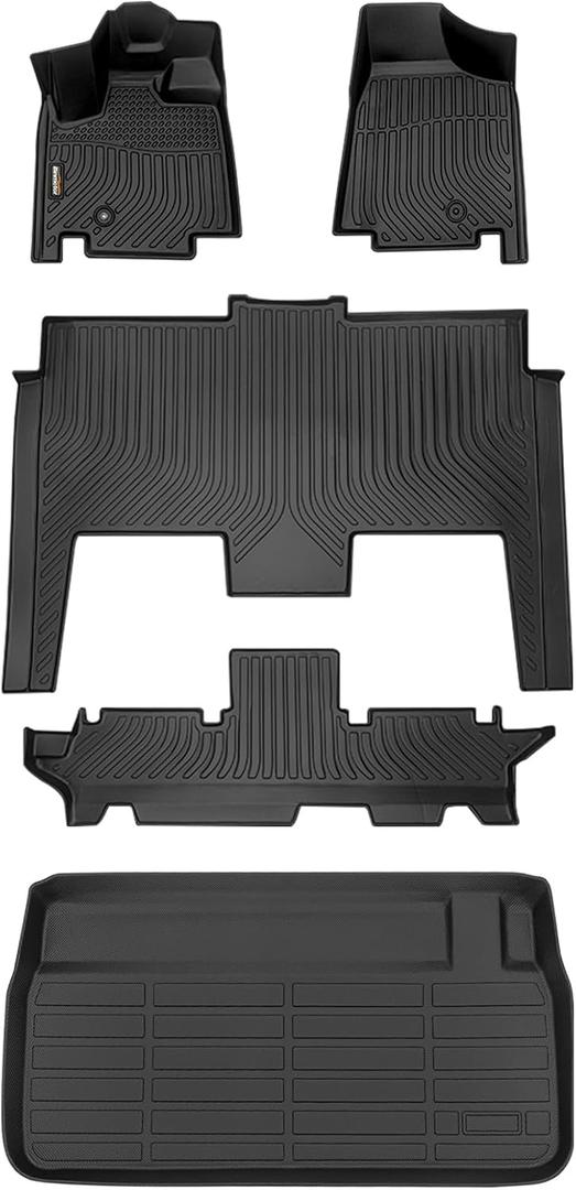 Binmotor-Floor Mats & Cargo Liner for Dodge Grand Caravan 2011-2021, 7 Passenger, All Weather Mats Grand Caravan Cargo Trunk Mat, Floor Liners Car Mats Accessories for Grand Caravan Binmotor-Floor Mats & Cargo Liner for Dodge Grand Caravan 2011-2021, 7 Passenger, All Weather Mats Grand Caravan Cargo Trunk Mat, Floor Liners Car Mats Accessories for Grand Caravan