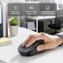 Trueque Wireless Mouse for Laptop, 2.4GHz Ergonomic Computer Mouse with Back & Forward Buttons, 3 Adjustable DPI Levels, 6 Buttons, Optical USB Cordless Mice for Windows PC, M01 (Space Gray)