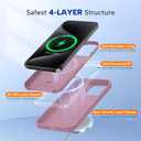Miracase Magnetic for iPhone 15 Pro Max Case, [Soft Anti-Scratch Microfiber Lining], Compatible with MagSafe, Liquid Silicone Case Shockproof Drop Protection Phone Case for 15 ProMax, Blackcurrant