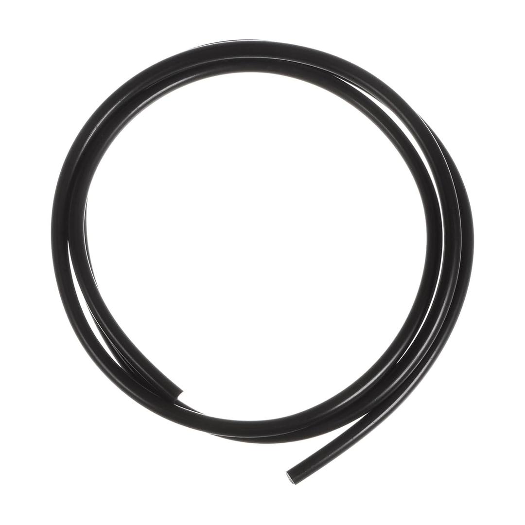 HARFINGTON PU Transmission Belt Polyurethane Round Belts 5mm Dia 3.3ft(1 Meter) Length Smooth Surface Urethane Belt for Drive Transmission, Black