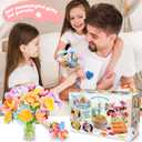 Toyly Fabric Flower Bouquets Toys, DIY Craft Kits Toys for Kids - Flowers Market Toy, Build Your Flower Bouquet, Arts & Crafts for 4+ Year Toddler Girl, Educational Activity Preschool B-Day Gifts