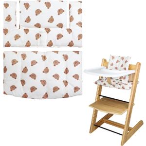For Tripp Trapp High Chair Cushion, Soft and Comfortable for Tripp Trapp High Chair Cushion, for Tripp Trapp Cushion Set Makes It Safer and More Comfortable for Baby to Sit On (Little Bear)