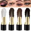 4 Pcs Black Silver Grey Brown Gel Eyeliner Pencil Set, Halloween Makeup Waterproof Long Wear Natural Eye Lip Face Paint Stick Matte Liquid Eyeliner Cream Black Smokey Eye Liners Eyeshadow Crayon
