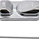 1 Set SHLPDFM Chrome Steel Master Cylinder Cover Single Bail Cap 2-3/4"X5-3/4 Compatible with Ford 1973-1983