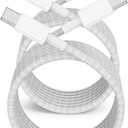 Long USB C to C Fast Charger Cable 10ft,60W Type C to C Fast Charging Cord for Apple iPhone 17 Pro Max/17 Air/16 Pro/15 Plus/MacBook Pro 2021/2020/2019/2018,iPad 12.9/11 inch/Mini/Air 5/Samsung Galaxy (White)