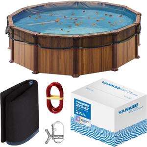 Yankee Pool Leaf Net Cover for 24 Ft. Above-Ground Round Pool - Heavy-Duty 0.15, Net to Protect from Leaves, Debris | Leaf Catcher to Prevent Clogging