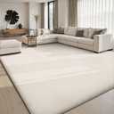 Sour Lemon Area Rugs 9x12 for Living Room Bedroom, Large Carpet White Rug