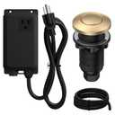 Garbage Disposal Air Switch Kit, UL Listed Sink Top Button, Perfect Match for Delta Champagne Bronze Faucets, Universal Fit, Easy Install