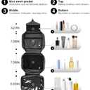 Travel Toiletry Bag for Women Men - Portable Large Hanging Organizer Makeup Bag for Cosmetic, Shampoo, Conditioner, Brushes Set, Cosmetic Travel Accessories Essentials, Grey