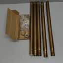 Gold Curtain Rods for Windows 48 to 84 Inch(4-7 Feet),1" Diameter Drapery Rods with Modern Style End Cap Finials,Size:36-88 Inch,Warm Gold