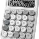 Mr. Pen- Mechanical Switch Calculator, 12 Digits, Large LCD Display, Gray Calculator Big Buttons