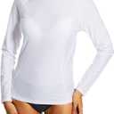 HODOSPORTS Women's UPF 50+ Rash Guard Swimsuit UV Sun Protection Swim Shirt Long Sleeve, Small