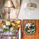 210 Pcs Christmas Tree Decoration Crystal Ornaments 6 Styles Clear Acrylic Hanging Teardrop Chandelier Garland Pendant Xmas Party Home Ornaments