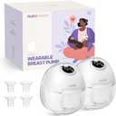 Nuliie Hands-Free Breast Pump (Ghostwhite, 2 Packs)
