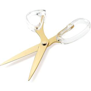 OfficeGoods 9 Stainless Steel Acrylic Scissors for Office and Home - Aesthetic and Sharp All Purpose Scissors, Perfect for Sewing, Arts and Crafts - Gold
