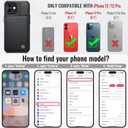 Vinich for iPhone 12/12 Pro Wallet Case with Card Holder, RFID Blocking Credit Slots Kickstand Shockproof Phone Cover Fit for iPhone 12/12 Pro 6.1" Black