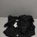 Lonxu Mens Silk Satin Pajamas Set Sleepwear Loungewear Black XL