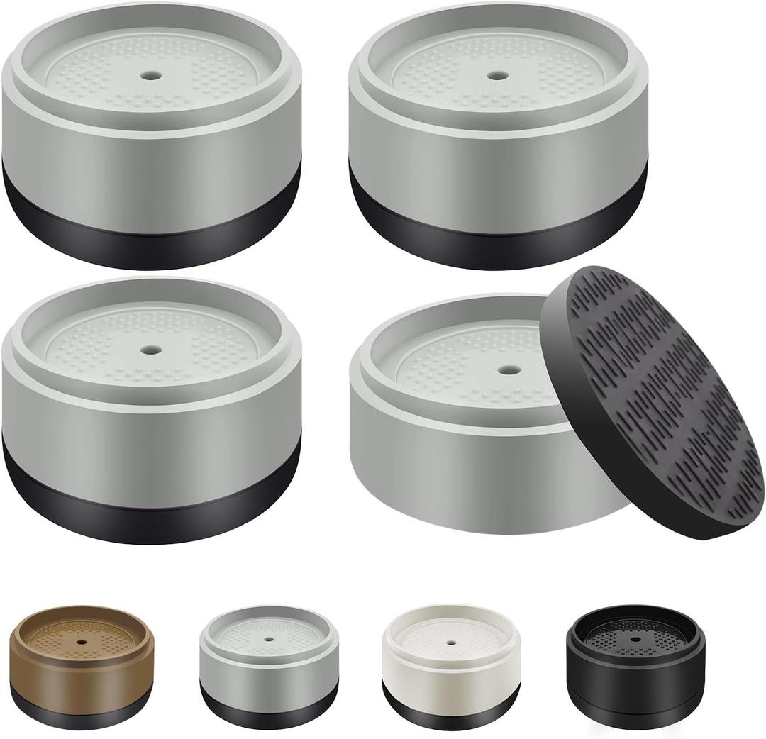 Furniture Risers Bed Risers Heavy Duty, Round Adjustable Bed Lifts Riser for Desk Legs Table Couch Sofa Chair Refrigerator Washing Machine (1 Inch, Gray, 4 Pack )