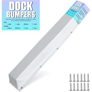 Boat Dock Bumpers, Dock Bumpers Dock Edge, Dock Fenders Bumpers, Boat Dock Bumper Guards for Dock Edge, Piling, Horizontal Deck, Vertical Poles, or Pier Fenders (White), Size: 58inch-1Pack