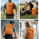 Blue Quartz Hiking Backpack 30L Lightweight Packable Backpack for Travel, Water Resistant Foldable Daypack for Women Men, Orange