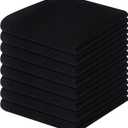 Homaxy 100% Cotton Waffle Weave Kitchen Dish Cloths, Ultra Soft Absorbent Quick Drying Dish Towels, 12 x 12 Inches, Pack of 8, Black