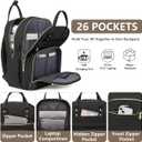 Laptop Backpack for Women Work Bag - Fits 17.3 Inch Laptop Bag Travel Work Backpack Anti-theft Bags with USB Charging Business Computer Waterproof Backpack Purse for Nurse Teacher Black