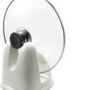 Pot Lid Holder, Large Size Stable Ceramic Pan Lid Holder for Kitchen Countertop and Stove Top, Stability & Heat Resistant (White)