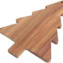 Amosfun Christmas Tree Charcuterie Board Xmas Cutting Board Fruit Tray Wooden Cheese Appetizer Tray Sushi Serving 9.5 x 15 Inch