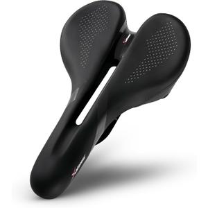X WING Comfort Bike Seat for Men and Women with Innovative 5-Zone-Concept – Winged Bicycle Saddle with Memory Foam – Exercise Bike Seat for City, MTB & Trekking Bikes