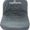 POWERWORKS Weatherproof Deluxe Riding Lawn Mower Seat Cover, Medium, Black
