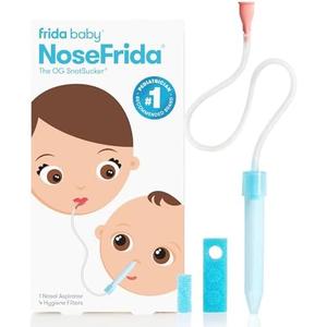 Frida Baby NoseFrida SnotSucker for Baby, Nasal Aspirator for Baby, Nose Sucker Baby Nasal Aspirator & 4 Hygiene Filters to Help Baby Breathe Easy