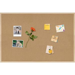Cork Board Bulletin Board,36x24 Cork Board for Office with Pin Oak Wood Boards,Message Board or Vision Board Decoration. (24x36)