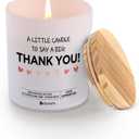 A Little Candle to Say A Big Thank You Gifts for Men Women Boss Coworker Friends Friendship Appreciation Gifts Scented Candle Home Office Jar Candles Sage Floral Lavender Scent Soy Wax 9.5 oz