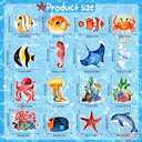36Pcs Sea Animals Tropical Fish Hanging Swirl Under The Sea Party Birthday Decor Ocean Themed Party Swirls Streamers Supplies for Boys Girls Kids Mermaid Creatures Baby Shower Decorations