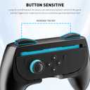 PAWDIARY [4 Sets Switch 2 Grips (for Nintendo Switch 2025 Grip), Comfort Hand Grip Accessories for Switch 2 Left and Right Controller, Ergonomic Handle Kit with 8 Thumb Caps