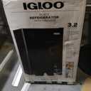 Igloo 3.2 Cu.Ft. Single Door Compact Refrigerator with Freezer - Slide Out Glass Shelf, Perfect for Homes, Offices, Dorms - Black