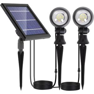 SUNLONG Solar Outdoor Lights,Solar Spot Lights Outdoor Waterproof Solar Spotlight Landscaping for Yard Garden Flag Pathway Trees(Natural White)